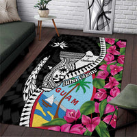 Biba Guam Liberation Day Area Rug Tano y Chamoru Latte Stone Black