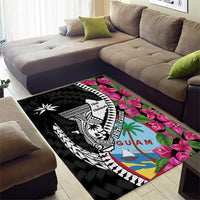 Biba Guam Liberation Day Area Rug Tano y Chamoru Latte Stone Black