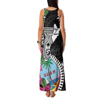 Biba Guam Liberation Day Family Matching Tank Maxi Dress and Hawaiian Shirt Tano y Chamoru Latte Stone Black