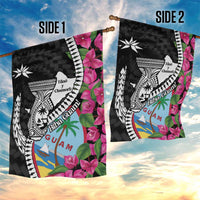 Biba Guam Liberation Day Garden Flag Tano y Chamoru Latte Stone Black