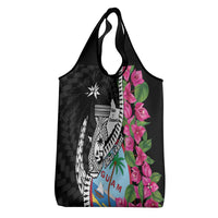 Biba Guam Liberation Day Grocery Bag Tano y Chamoru Latte Stone Black