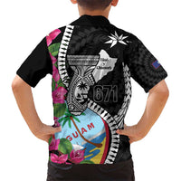 Biba Guam Liberation Day Hawaiian Shirt Tano y Chamoru Latte Stone Black