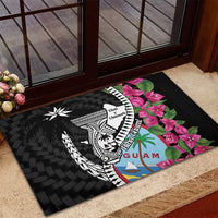 Biba Guam Liberation Day Rubber Doormat Tano y Chamoru Latte Stone Black