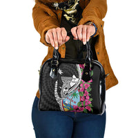 Biba Guam Liberation Day Shoulder Handbag Tano y Chamoru Latte Stone Black LT14 One Size Black - Polynesian Pride