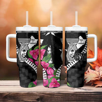 Biba Guam Liberation Day Tumbler With Handle Tano y Chamoru Latte Stone Black