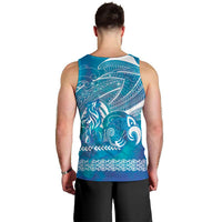 Kuri Dog Waka New Zealand Matariki Men Tank Top Ocean Sharks Maori Tattoo