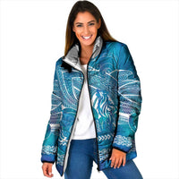 Kuri Dog Waka New Zealand Matariki Padded Jacket Ocean Sharks Maori Tattoo