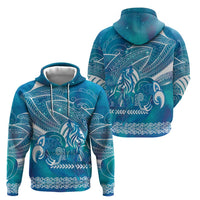 Kuri Dog Waka New Zealand Matariki Zip Hoodie Ocean Sharks Maori Tattoo