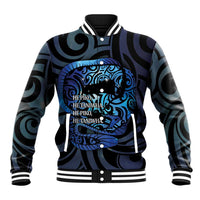 Tuna Eel New Zealand Matariki Baseball Jacket He Piko He Taniwha Maori Pattern