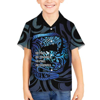 Tuna Eel New Zealand Matariki Family Matching Puletasi and Hawaiian Shirt He Piko He Taniwha Maori Pattern