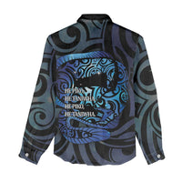 Tuna Eel New Zealand Matariki Women Casual Shirt He Piko He Taniwha Maori Pattern