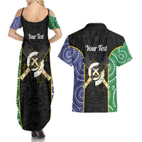 Personalised South Sea Islanders National Recognition Day Couples Matching Summer Maxi Dress and Hawaiian Shirt Australia Aboriginal Vanuatu Pig Tusk