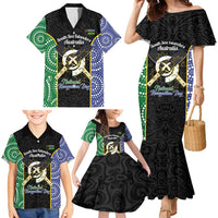 Personalised South Sea Islanders National Recognition Day Family Matching Mermaid Dress and Hawaiian Shirt Australia Aboriginal Vanuatu Pig Tusk