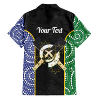 Personalised South Sea Islanders National Recognition Day Family Matching Puletasi and Hawaiian Shirt Australia Aboriginal Vanuatu Pig Tusk LT14 - Polynesian Pride