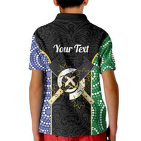 Personalised South Sea Islanders National Recognition Day Kid Polo Shirt Australia Aboriginal Vanuatu Pig Tusk