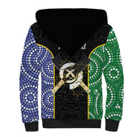Personalised South Sea Islanders National Recognition Day Sherpa Hoodie Australia Aboriginal Vanuatu Pig Tusk