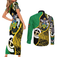 Australian South Sea Islanders National Recognition Day Couples Matching Short Sleeve Bodycon Dress and Long Sleeve Button Shirt Solomon Islands And Vanuatu Culture