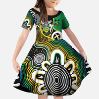 Australian South Sea Islanders National Recognition Day Family Matching Short Sleeve Bodycon Dress and Hawaiian Shirt Solomon Islands And Vanuatu Culture