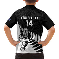 Personalised New Zealand Silver Fern Rugby Hawaiian Shirt All Black Go Champions Maori Pattern LT14
