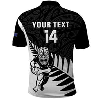 Custom New Zealand Silver Fern Rugby Polo Shirt All Black Go Champions Maori Pattern LT14