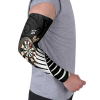 Personalised New Zealand Darts Arm Sleeves Silver Fern Aotearoa Maori Pattern - Polynesian Pride