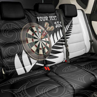 Personalised New Zealand Darts Back Car Seat Cover Silver Fern Aotearoa Maori Pattern - Polynesian Pride