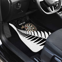 Personalised New Zealand Darts Car Mats Silver Fern Aotearoa Maori Pattern - Polynesian Pride