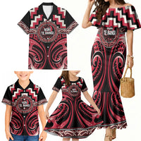 Aotearoa Ngai Te Rangi Personalised Family Matching Mermaid Dress and Hawaiian Shirt Maori Iwi Poutama Puhoro Tattoo LT14 - Polynesian Pride