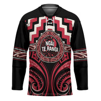 Aotearoa Ngai Te Rangi Personalised Hockey Jersey Maori Iwi Poutama Puhoro Tattoo LT14 Unisex Red - Polynesian Pride