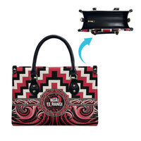 Aotearoa Ngai Te Rangi Leather Bag Maori Iwi Poutama Puhoro Tattoo LT14 - Polynesian Pride