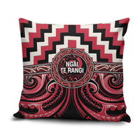 Aotearoa Ngai Te Rangi Pillow Cover Maori Iwi Poutama Puhoro Tattoo LT14 Red - Polynesian Pride