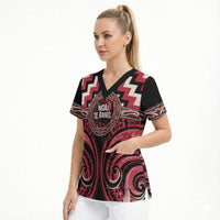 Aotearoa Ngai Te Rangi Personalised Scrub Top Maori Iwi Poutama Puhoro Tattoo LT14 - Polynesian Pride