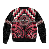 Aotearoa Ngai Te Rangi Personalised Sleeve Zip Bomber Jacket Maori Iwi Poutama Puhoro Tattoo LT14 - Polynesian Pride