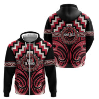 Aotearoa Ngai Te Rangi Personalised Zip Hoodie Maori Iwi Poutama Puhoro Tattoo LT14 - Polynesian Pride
