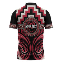 Aotearoa Ngai Te Rangi Personalised Zipper Polo Shirt Maori Iwi Poutama Puhoro Tattoo LT14 - Polynesian Pride