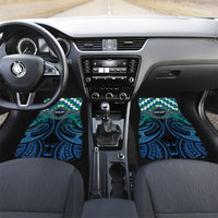 Aotearoa Ngati Ranginui Personalised Car Mats Maori Iwi Poutama Puhoro Tattoo LT14 Set 2pcs - Front Green - Polynesian Pride