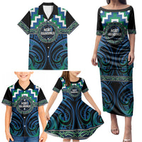 Aotearoa Ngati Ranginui Personalised Family Matching Puletasi and Hawaiian Shirt Maori Iwi Poutama Puhoro Tattoo LT14 - Polynesian Pride
