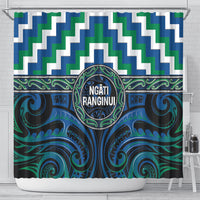 Aotearoa Ngati Ranginui Shower Curtain Maori Iwi Poutama Puhoro Tattoo LT14 - Polynesian Pride