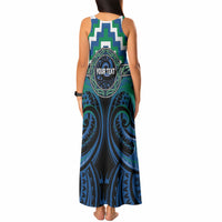 Aotearoa Ngati Ranginui Personalised Tank Maxi Dress Maori Iwi Poutama Puhoro Tattoo LT14 - Polynesian Pride