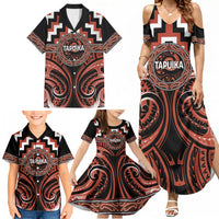 Aotearoa Tapuika Personalised Family Matching Summer Maxi Dress and Hawaiian Shirt Maori Iwi Poutama Puhoro Tattoo LT14 - Polynesian Pride