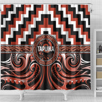 Aotearoa Tapuika Shower Curtain Maori Iwi Poutama Puhoro Tattoo LT14 - Polynesian Pride