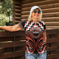 Aotearoa Tapuika Personalised Women Polo Shirt Maori Iwi Poutama Puhoro Tattoo LT14 - Polynesian Pride