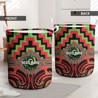 Aotearoa Ngati Maru Laundry Basket Maori Iwi Poutama Puhoro Tattoo LT14 - Polynesian Pride