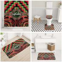 Aotearoa Ngati Maru Bathroom Set Maori Iwi Poutama Puhoro Tattoo LT14 - Polynesian Pride