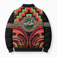 Aotearoa Ngati Maru Personalised Bomber Puffer Jacket Maori Iwi Poutama Puhoro Tattoo LT14 - Polynesian Pride