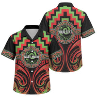 Aotearoa Ngati Maru Personalised Family Matching Tank Maxi Dress and Hawaiian Shirt Maori Iwi Poutama Puhoro Tattoo LT14 Son's Shirt Red - Polynesian Pride