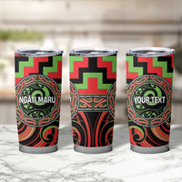 Aotearoa Ngati Maru Personalised Tumbler Cup Maori Iwi Poutama Puhoro Tattoo LT14 - Polynesian Pride