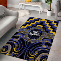 Aotearoa Ngati Raukawa Area Rug Maori Iwi Poutama Puhoro Tattoo LT14 - Polynesian Pride
