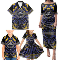 Aotearoa Ngati Raukawa Personalised Family Matching Puletasi and Hawaiian Shirt Maori Iwi Poutama Puhoro Tattoo LT14 - Polynesian Pride