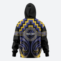 Aotearoa Ngati Raukawa Personalised Zip Hoodie Maori Iwi Poutama Puhoro Tattoo LT14 - Polynesian Pride
